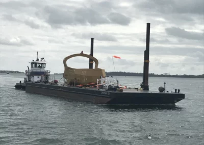 Grady Marine Bucket on Beck of Barge