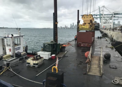 grady marine Gantry Crane Loading Barge POM