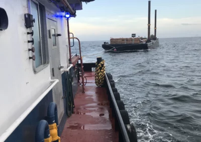Grady Marine Tug with Fireworks Barge
